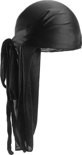 Durag Bandana | Silky Soft | Headscarf | Headband | Hairnet | Unisex | Black