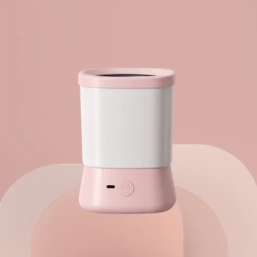 Pet Automatic Paw Cleaner with 360° Rotating Silicone Bristles, 2-Speed Settings, Type-C Rechargeable — A Must-Have for Small/Medium Cats & Dogs.(pink)