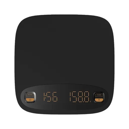 Coffee Scale with Timer, Rechargeable - Standard Rechargeable Espresso Scale for Pour Over and Drip Coffee (Black)