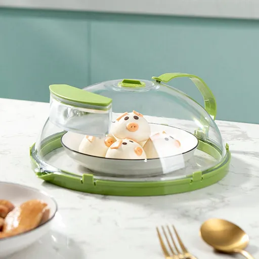 Microwave Splatter Cover Keep Freshness Avoid Tainting High Temperature Resistance Retractable Clear Microwave Cover for Kitchen Supplies