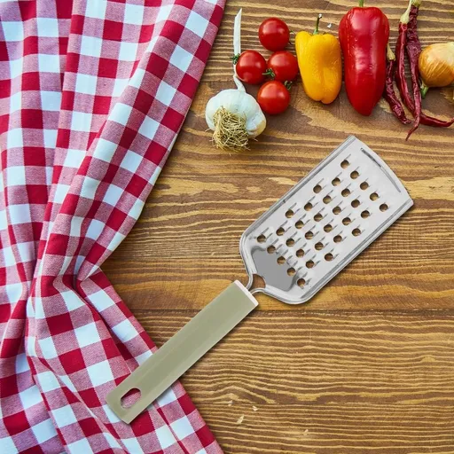 Stainless Steel Vegetable Grater Green PP Handle for Kitchen Use
