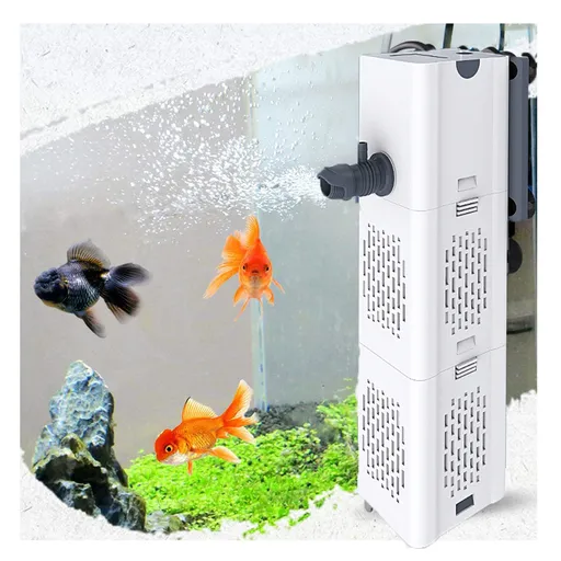 Ultra Quiet Fish Tank Filter 4-in-1 Internal Aquarium Filter,500-1800L/H Submersible Water Filter Pump Multifunctional Filter