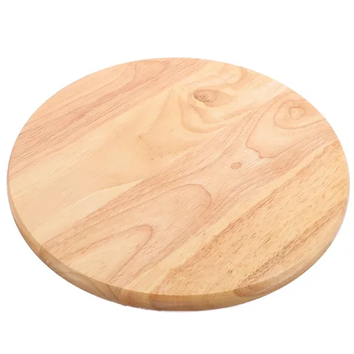 Beige Wooden Bar Stool Replacement Seat for Daily Use Easy to Clean Home Decor 14.0 Inches