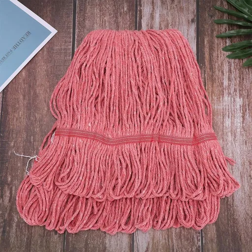 Red Cotton Mop Cloth - Cleaning Accessory for Bathtub, Floor, and Household , 1 Piece
