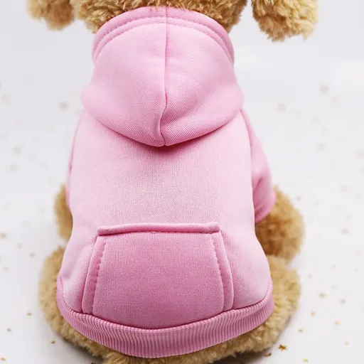 Valley Dog Pet Sweatshirt Pocket Casual Style Pocket Sweatshirt Pink XXL (Bust 55CM recommended 5.50 kg-6.50 kg pets)