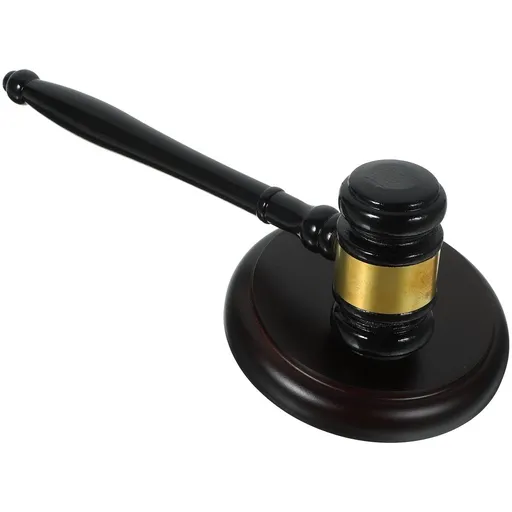 1Set Wooden Judge Gavel Black Auction Hammer Solid Wood Clear Sound Practical for Outdoor Use