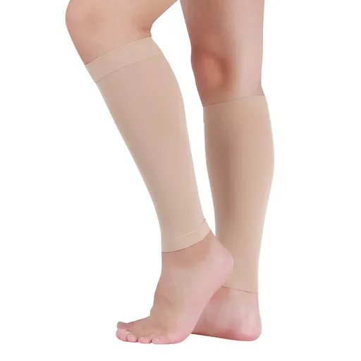 Medical Calf Compression Sleeve for Women and Men, Lightweight Footless Socks for Nurses, Pregnant, Travel and Flight
