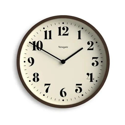 Newgate Number Four Theatre Wall Clock-Faux Dark Wood