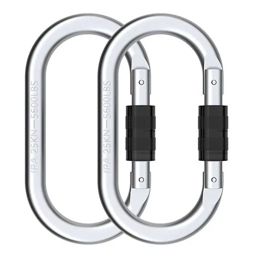 Climbing Carabiner(25kn=5600lbs),Heavy Duty Carabiner Clip,Multipurpose for Rigging,Hammocks,Not Suitable for Pull-up Bars(2pack)