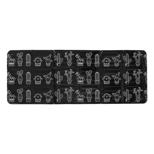 Kitchen Oil Splash Guard Wall Foil Protector Stove Cover Removable Baffle Screen - Black Cactus