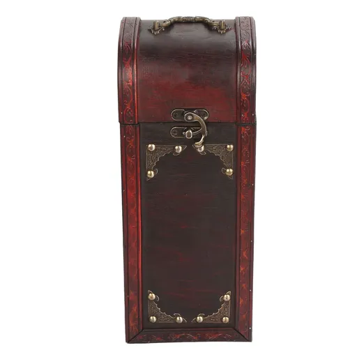 Wine Box Wooden Vintage Retro Portable Single Bottle Decorative Carrying Storage Case