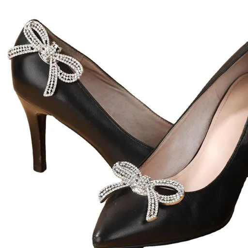 Rhinestone Shoe Clips Crystal Shoe Buckles Bow Square Wing Shoe Clips for Women Dress Shoes Classic Wedding Shoes on Accessories