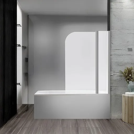 180 Degree Pivot Door 6mm Safety Glass Bath Shower Screen 1000x1400mm By Della Francesca