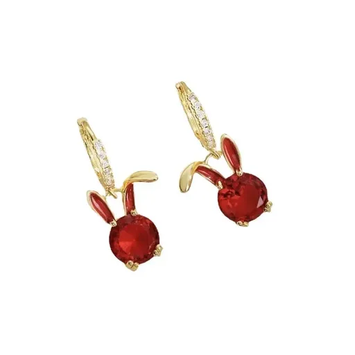 Fashion Gold Zircon Earrings Stud Drop Dangle Wedding Best Gift For Women - Bunny-Ears