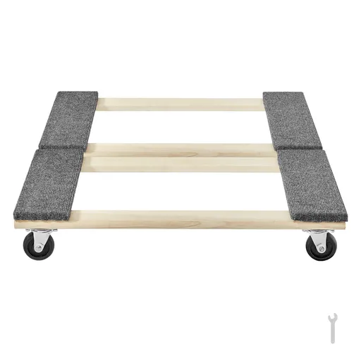 Furniture Dolly, 454kg Each Load Capacity, 2 Packs, 457.2x762mm, 8x76mm PP Swivel Casters, Heavy Duty Hardwood Furniture Moving Dolly, Mover's Dolly, Moving Cart with Wheels for Heavy Furniture