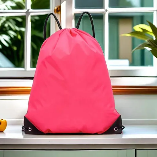Polyester Drawstring Sports Backpack Gym Basketball Sack Bag