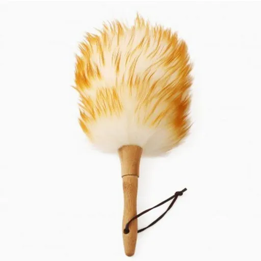 Wool Duster (Medium) - 21 cm Wooden Handle, 30 cm Soft Wool Head, Reusable Static Dusting Brush for Furniture, Appliances, Car Interior and Home Cleaning