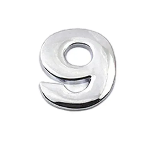 A-Z Alphabet Letters Car Sticker Self Adhesive Auto Badge Emblem 3D Chrome Good - Number 9