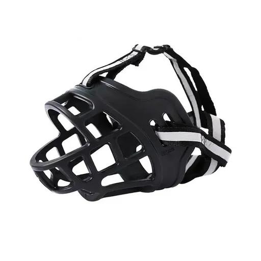 6 Sizes Adjustable Pet Dog No Bite Silicone Basket Muzzle Cage Mouth Mesh Cover - 2#