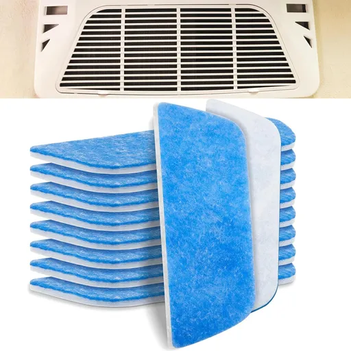 10 Pack RV AC Filters for Air Conditioner Vent 16 x 6 Inch Rv Filters Replacement for Air Conditioner Vent Compatible with MERV 6 AC Filter (Rounded Corner Trapezoid)