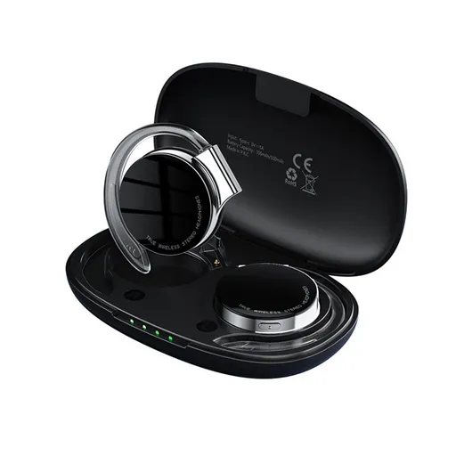 On Ear Headphones Bluetooth 5.2, Noise Cancelling Open Ear Headphones Wireless, Water-Drop Shaped Clip On Sport Headset Bluetooth Comfort Fit Earphones with Long Battery Life