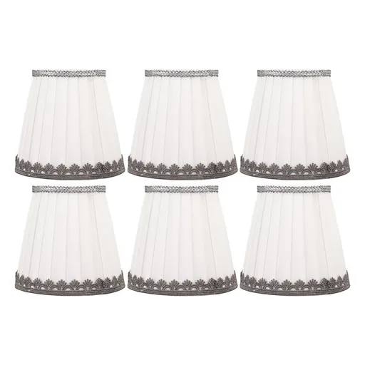 6 Pcs Small Lamp Shade Clip On Type Fabric Lampshade Modern Simple E14 Candle Bulb Lamp Cover