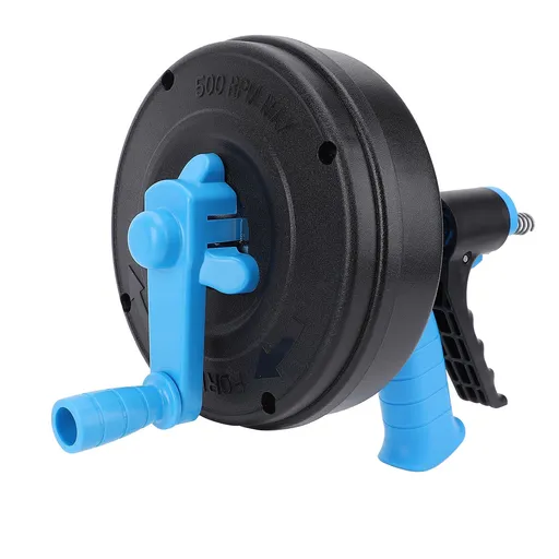 Drain Cleaning Machine 65 Manganese Steel Spring Flexible 2 Modes Plumbing Snake for 50-75mm Pipe 7.5m / 24.61ft Spring