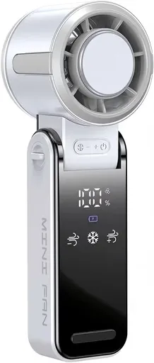 Portable Handheld Fan, Rechargeable Battery Powered with High-Speed Turbo for Strong Wind & Rapid Cooling, Aesthetic Design