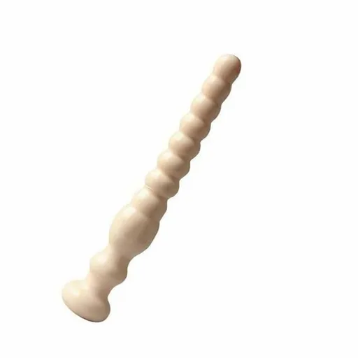 House Of Dasein Small / Large Long Black Beads Butt Plug Prostate Massager Anal Play Fetish - Flesh - Small