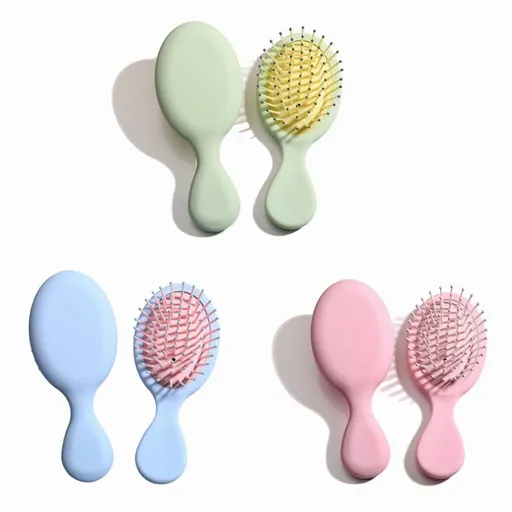 3Pcs Hair Brushes Portable Mini Detangler Brushes Oval Massage Combs Small Hair Paddle Brushes Hairbrushes for Women Girls