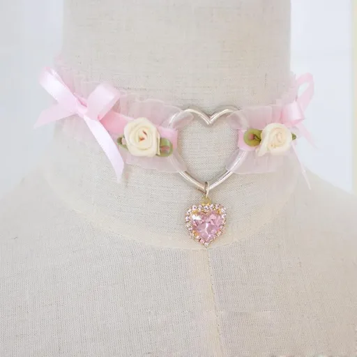 House Of Dasein Elegant Girl Collar Ddlg - Pink