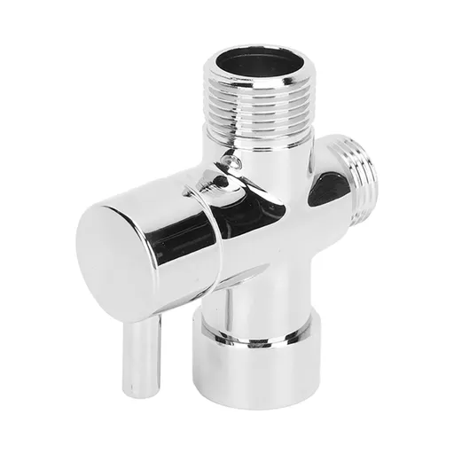 Shower Head Diverter, Shower Diverter Valve 4/4 Standard Space Saving Wall Mounted for Toilet (Stainless Steel Color)