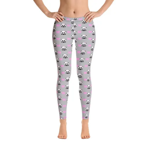 House Of Dasein Panda Pink Bow Leggings Ddlg Submissive Clothing - Pink - Xl