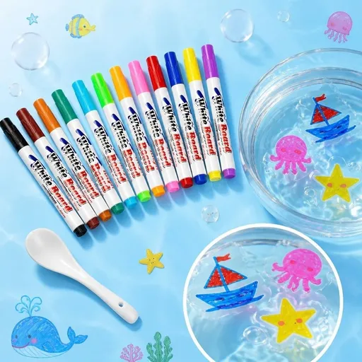 Magical Water Painting Pen, Magical Floating Ink Pen, A Watercolor Pen That Can Float in The Water, Magical Water Painting Pens Kit Set, Christmas Gift(12 Colors)