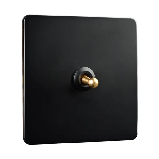 86 Type Stainless Steel Panel Wall Toggle Light Switch Brass Rod 1Way 2Way 2 Gang Smile Home 1 Gang
