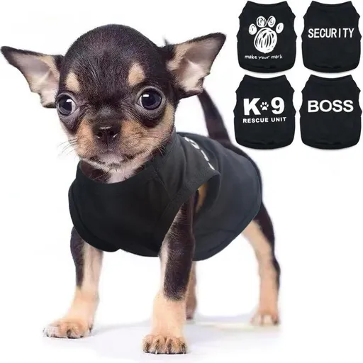 4-Piece Small Dog Clothes for Teacup Yorkie – Fun Pattern, Breathable & Soft Puppy Outfits