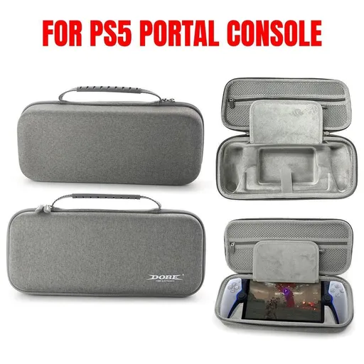 For PS5 Portal Handheld Zipper Hard Case Portable Storage Bag Travel Carrying