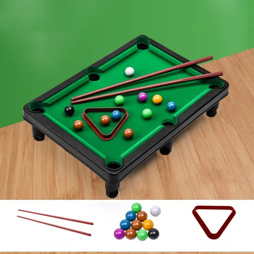 Tabletop Pool, Mini Pool Table Table Billiards Game Set With 2 Sticks & 11 Balls Home Office Desk Stress Relief Games Children's Gifts，Travel-Friendly & Office Desk Games, Bartop, or Home Use 27x19x6cm(10.6x7.5x2.4in).