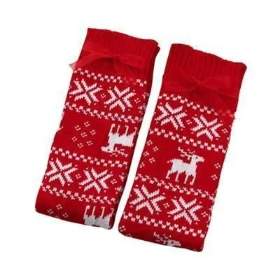 House Of Dasein Merry Christmas Leg Warmers - Red
