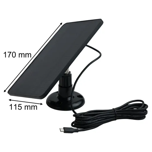 Solar Panel for Camera: 4W Outdoor Solar Charger with 9.84ft Cable! C Black Smile Home C Black