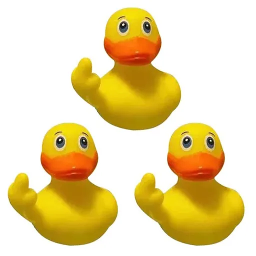 5pcs The Finger Rubber Duck, Ducks Funny Rubber Cute Small Rubber Ducks Toys Car Accessories for Bathroom Car Dashboard Decorations