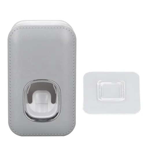 Toothpaste Dispenser Full Automatic Wall Mounted Hands Free Easy Operation Toothpaste Squeezer for Bathroom Hotel Gray