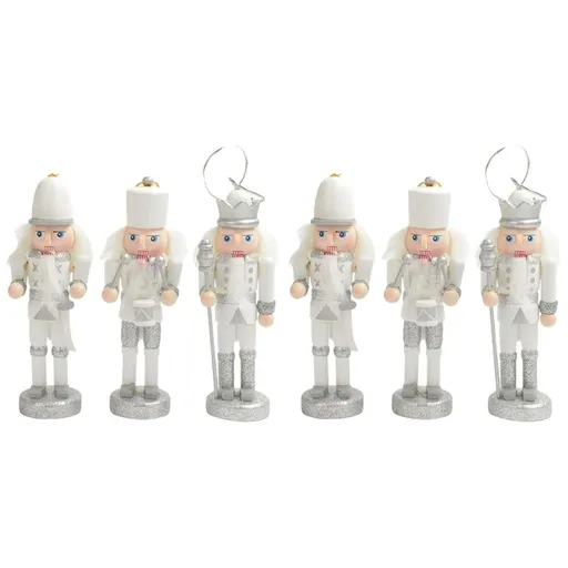 Plated Silver Traditional Nutcracker Xmas Decoration for Home and Office