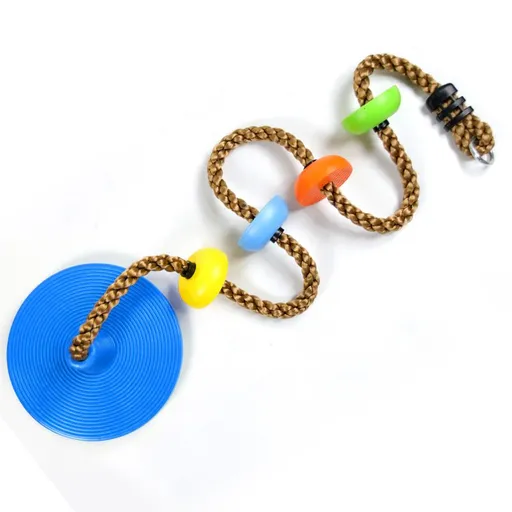 Tree Climbing Swing Rope – Hanging Tree Swing, PP/PE, Anti-Slip Discs, Outdoor Adventure Gift.(blue)