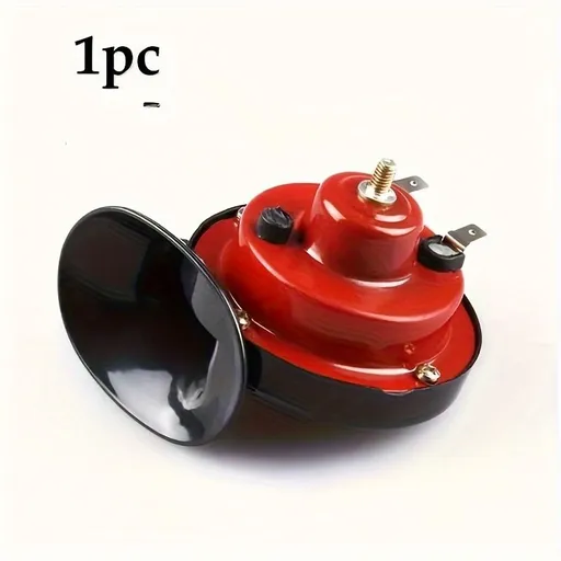 12V Universal Train Horn Speaker for Car, Motorcycle, Boat & Vehicle, Loud Sound Signal Warning Speaker Replacement, Red, 1PC