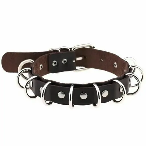 House Of Dasein 15 Colours Sexy Harajuku Necklaces Bdsm Choker Collar - Coffee