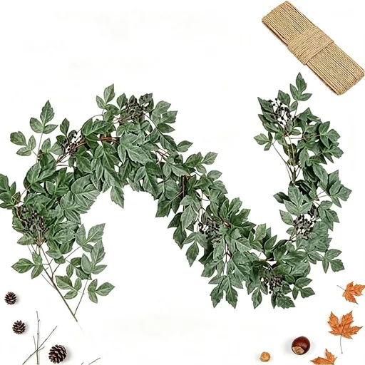 6ft Fall Garland Artificial Autumn Leaf Garland - Indoor Outdoor Decor
