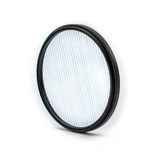 Prism Lens Filter 67mm Starlight Glare Filter Anamorphic Lens Flare Effect Filter Film Props((Blue Linear Flares)