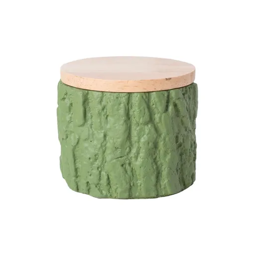 Wood Grain Pet Ashes & Fur Urn, Cat Memorial Gift, Pet Loss Condolence Keepsake, Suitable for Cat Owners to Commemorate Deceased Cats - Green - Size 8*7cm