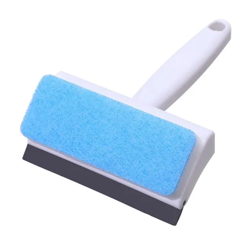 Glass Cleaning Brush Bath for Shower Small Squeegee with Scrubber Shower Door Squeegee Glass Cleaning Wiper Bathroom Squeegee